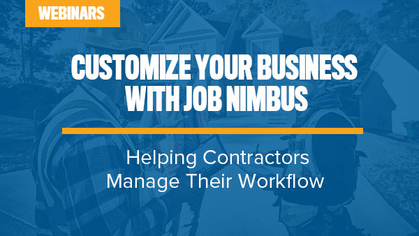 Banner de seminario web de Job Nimbus